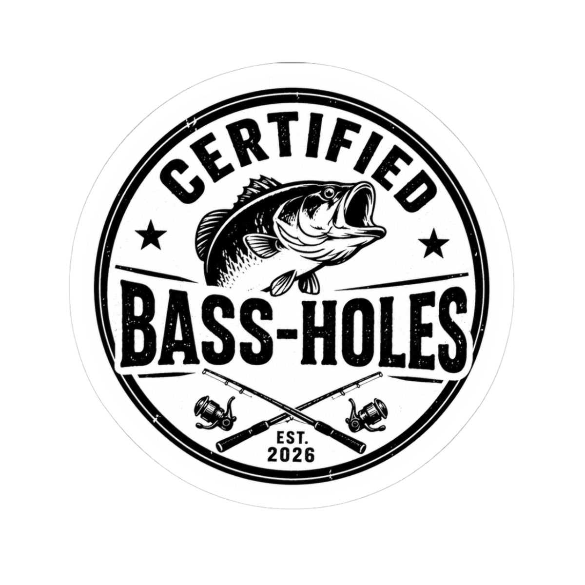3 Inch "Certified Bass-Holes" Sicker / Decal